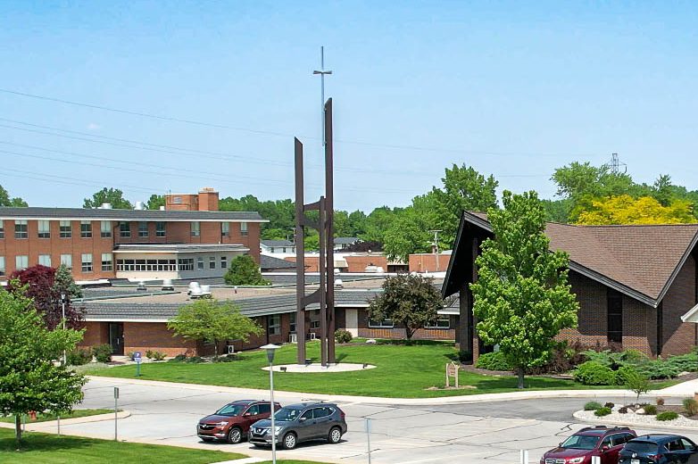 Lutheran Life Villages - The Village at Anthony Boulevard zoomed in drone view