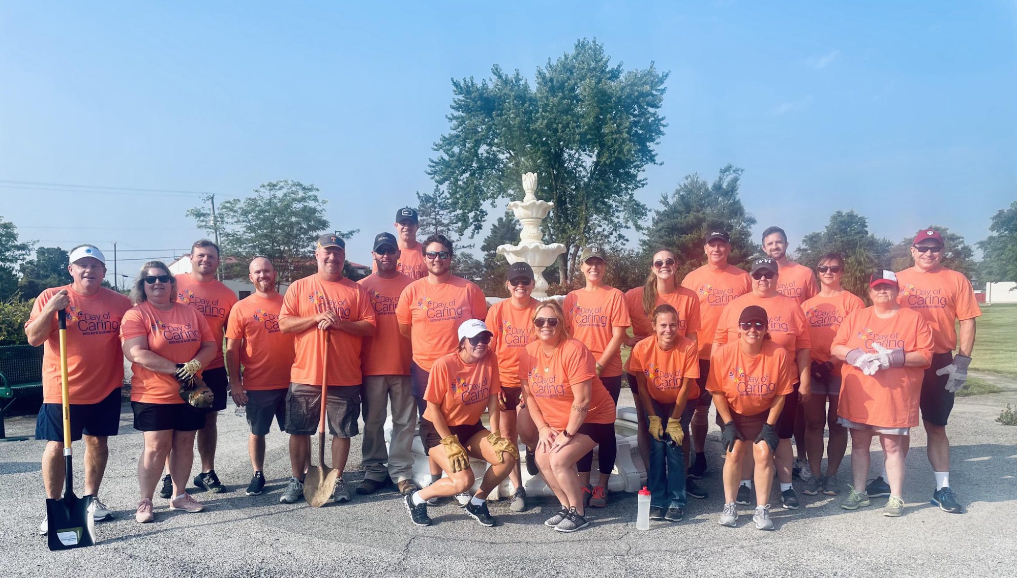 A group of Lutheran Life Villages volunteers for a "Day of Caring"